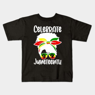 Celebrate Juneteenth Ancestors Black African American Kids T-Shirt